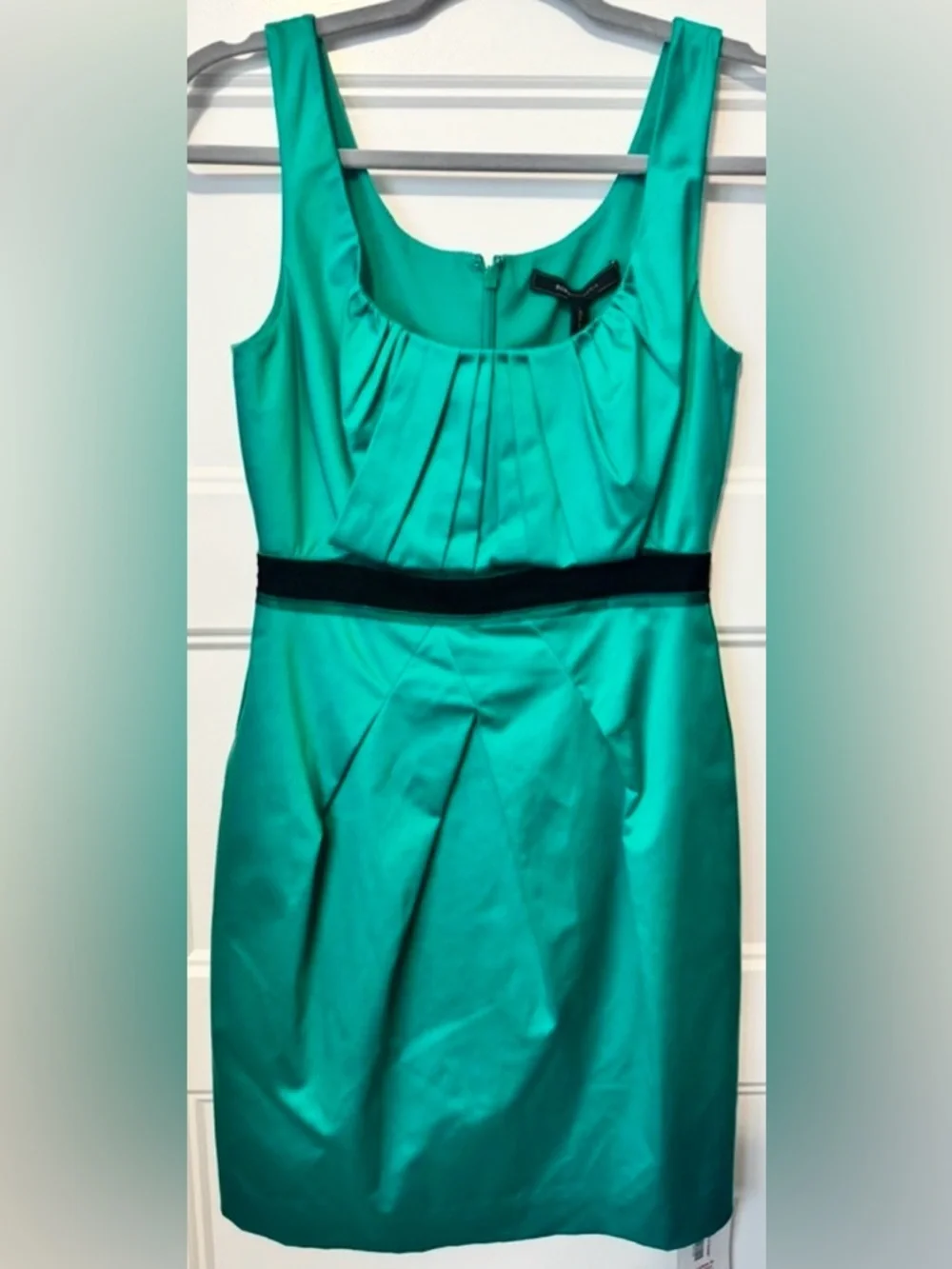 bcbgmaxazria pleated satin dress BCBGMAXAZRIA